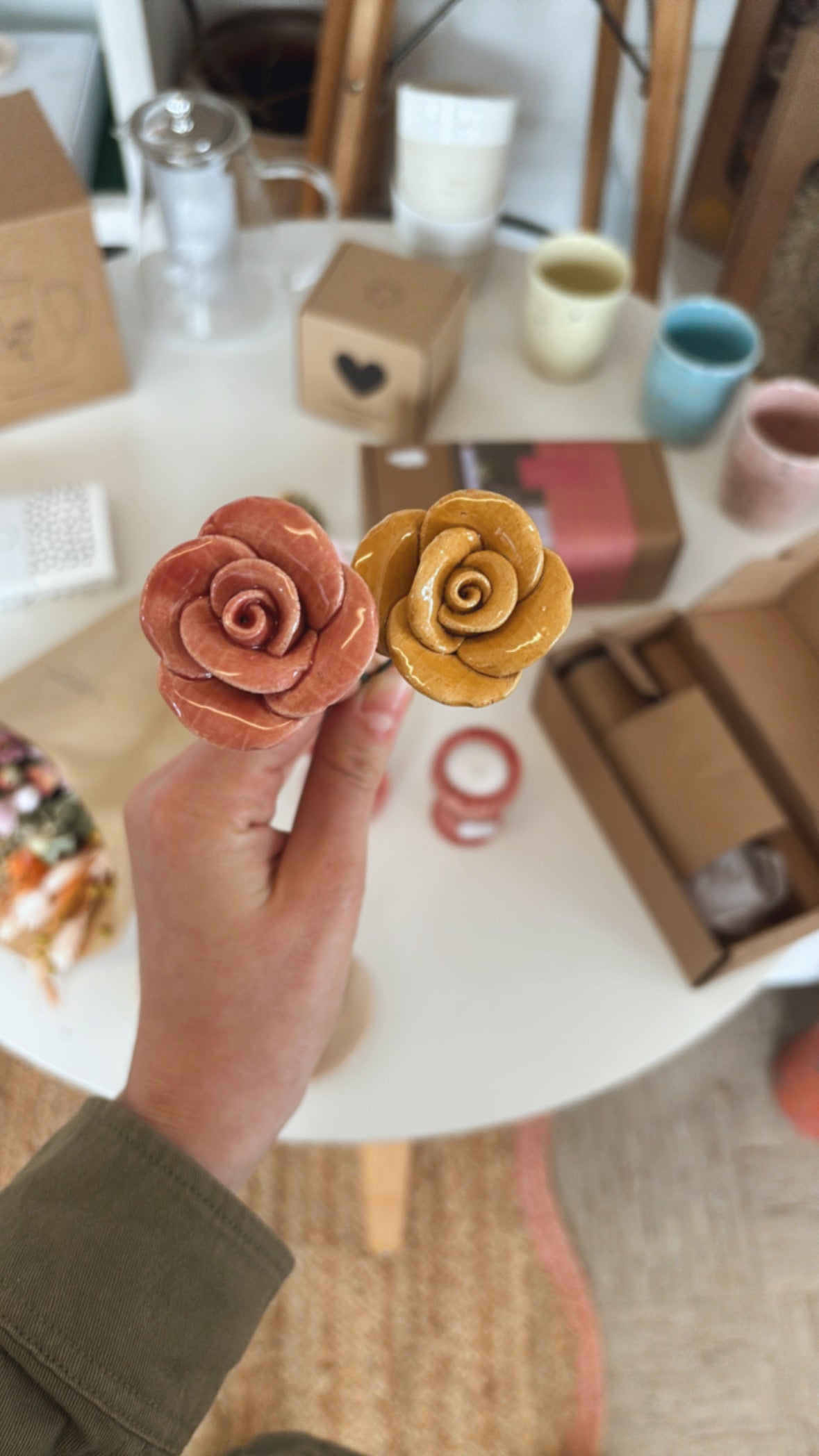 Rose – Keramikblume