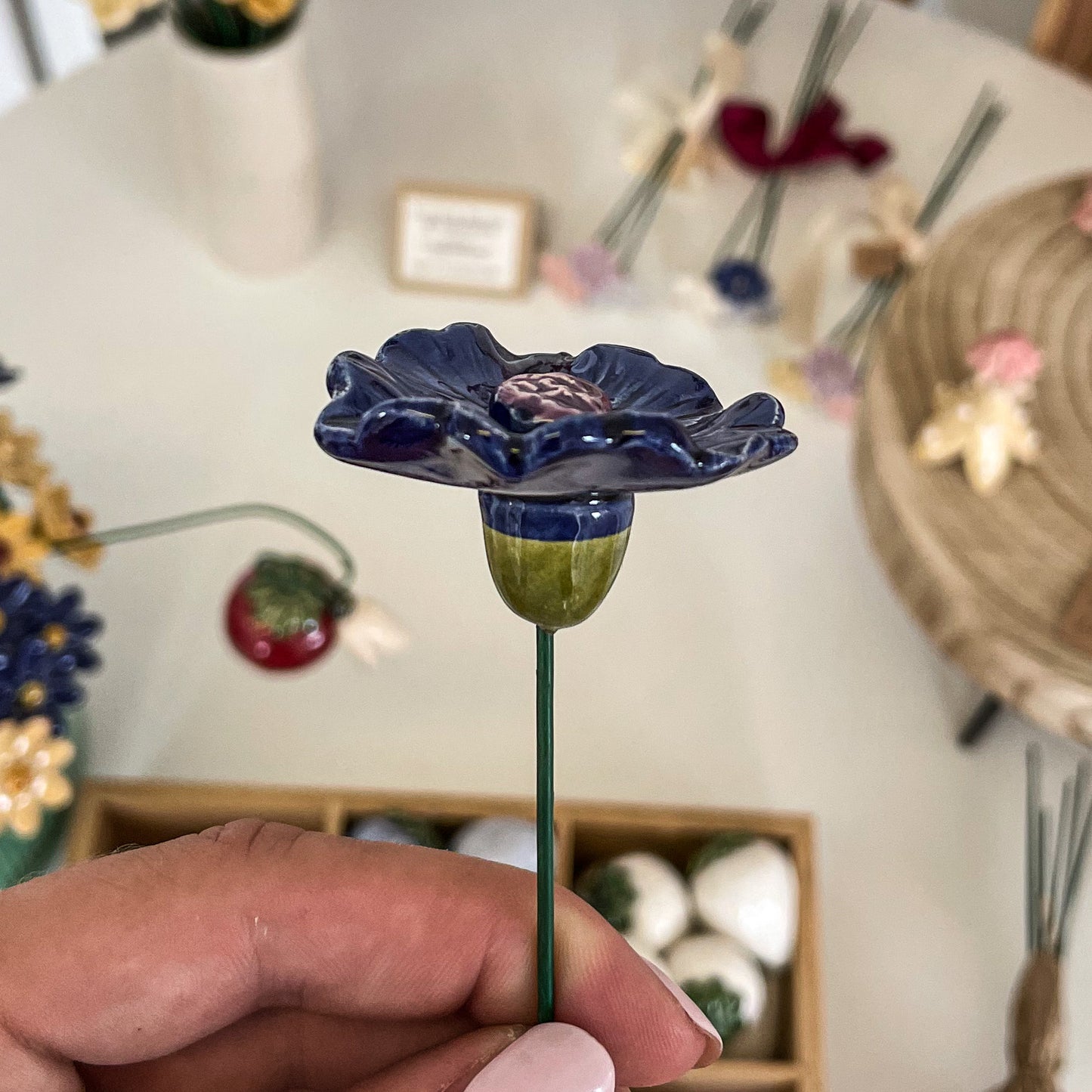 Kornblume – Keramikblume