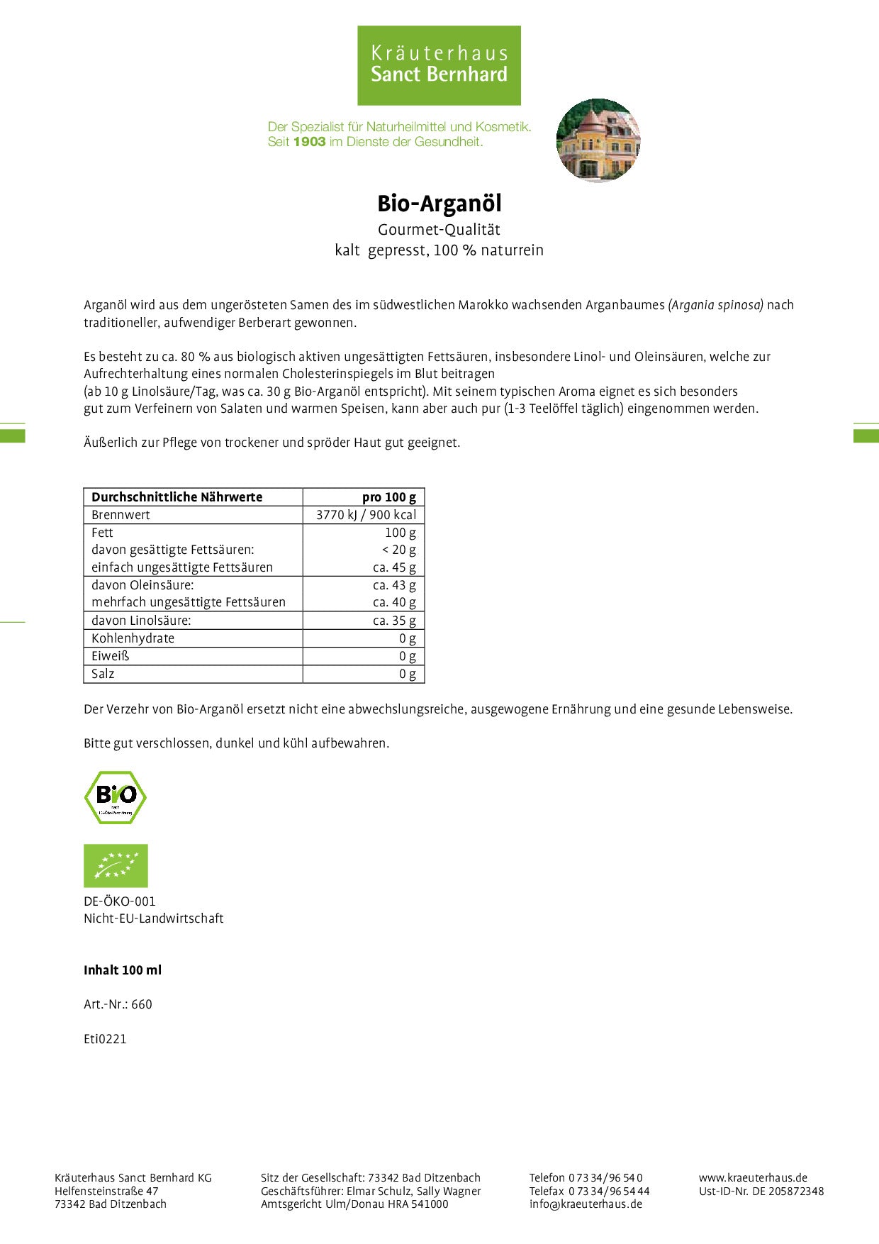 Bio Argan-Öl