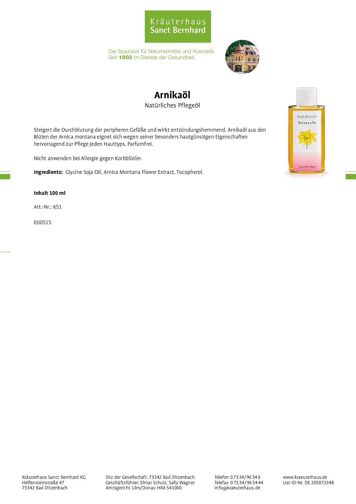 Arnikaöl
