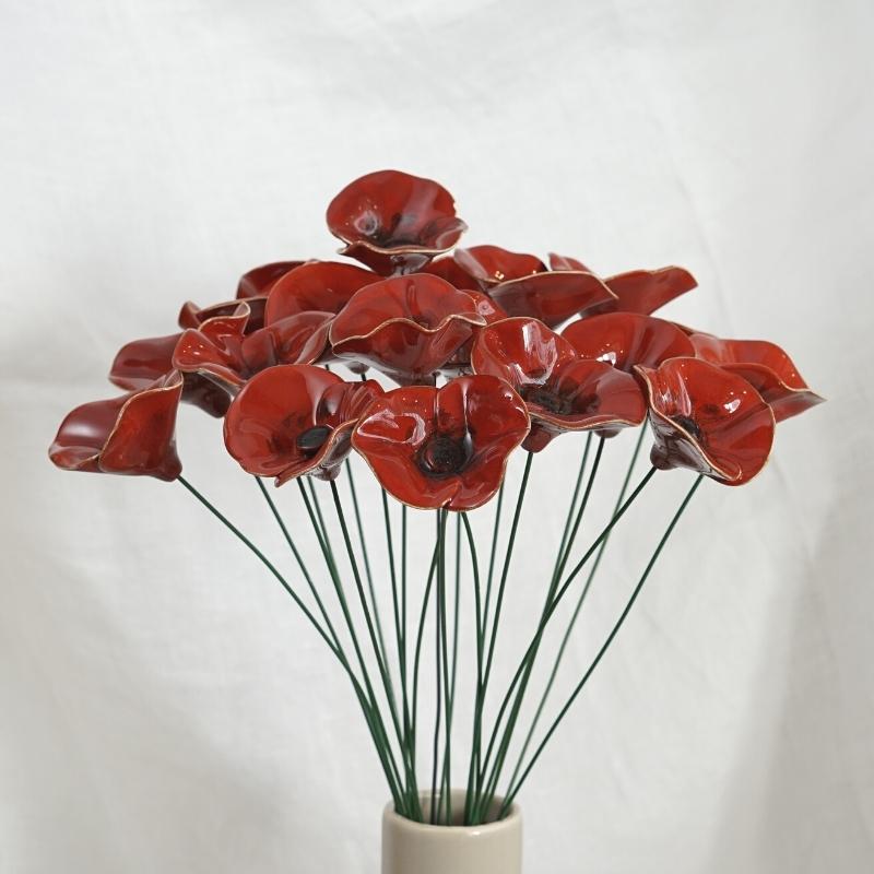 Mohnblume groß – Keramikblume