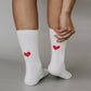 Socken Herz rot