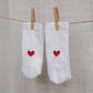 Socken Herz rot