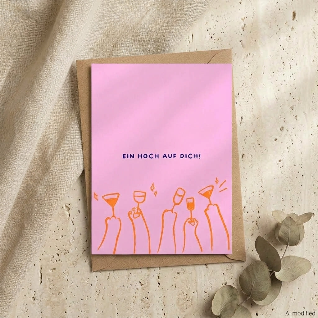 Ein Hoch auf dich Postkarte