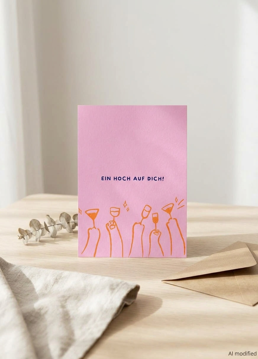 Ein Hoch auf dich Postkarte