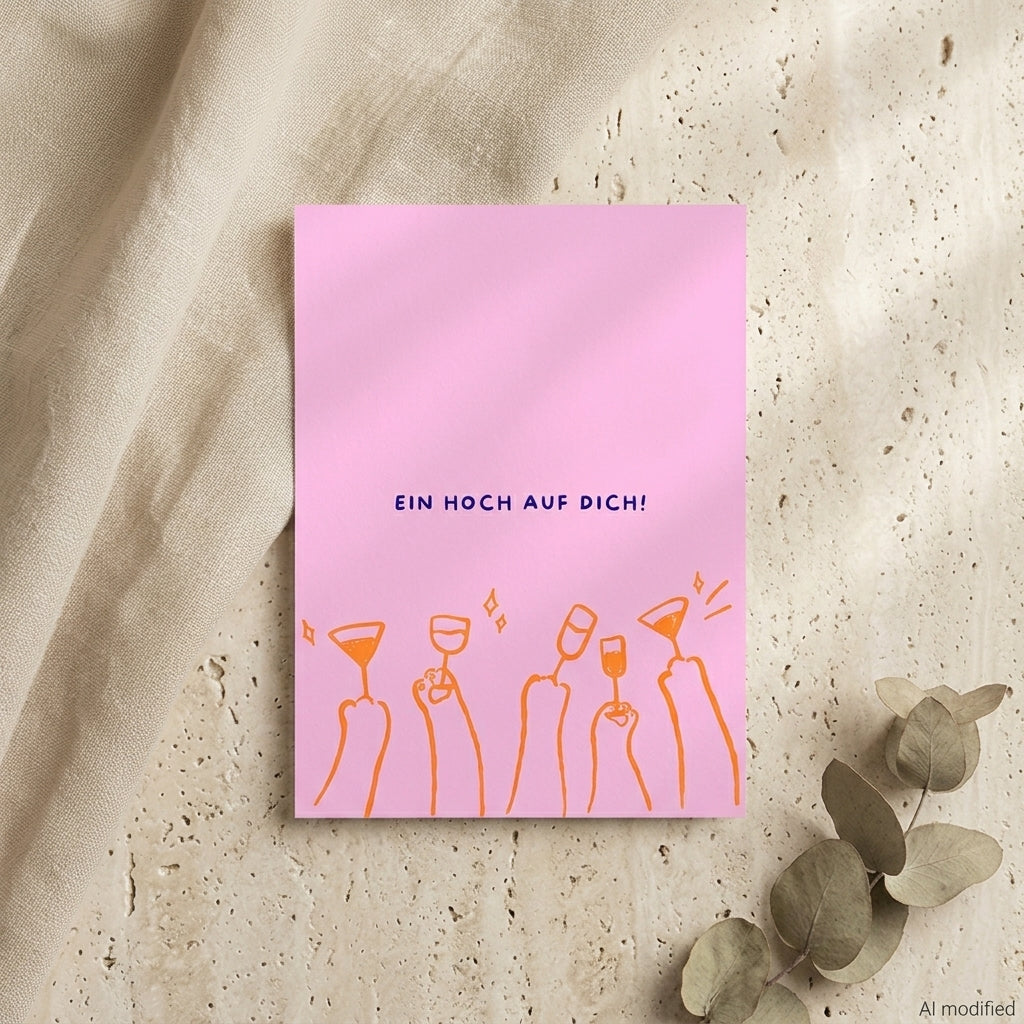 Ein Hoch auf dich Postkarte