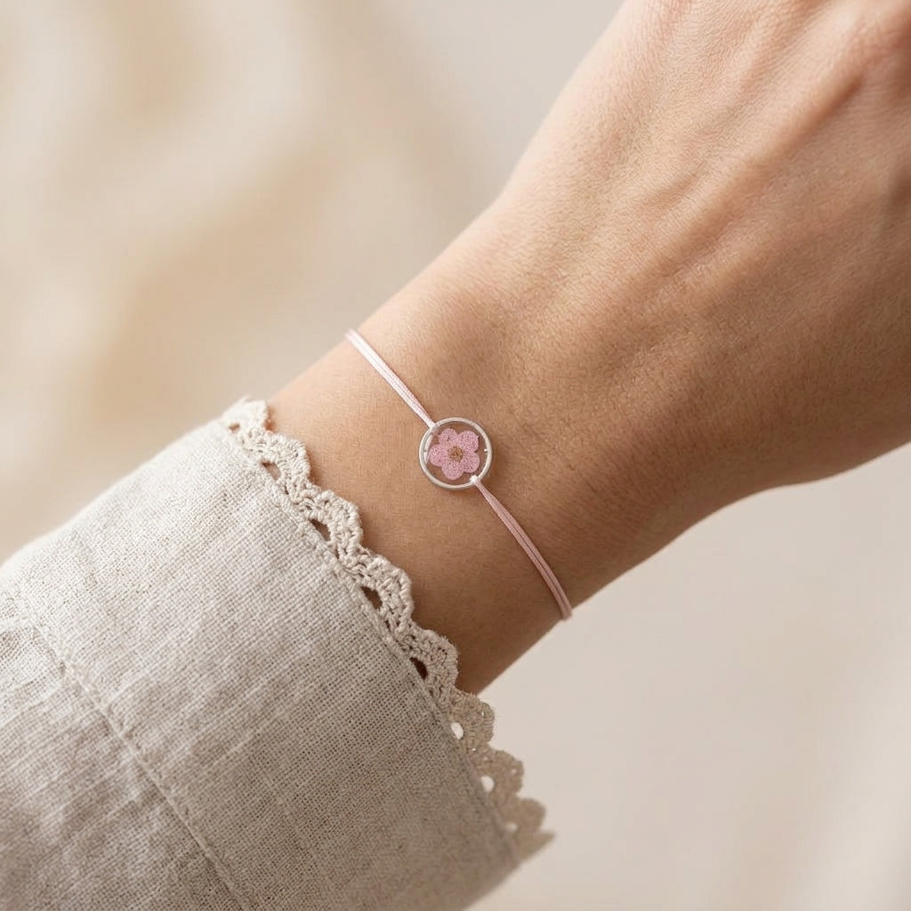 Flor Armband Rosa