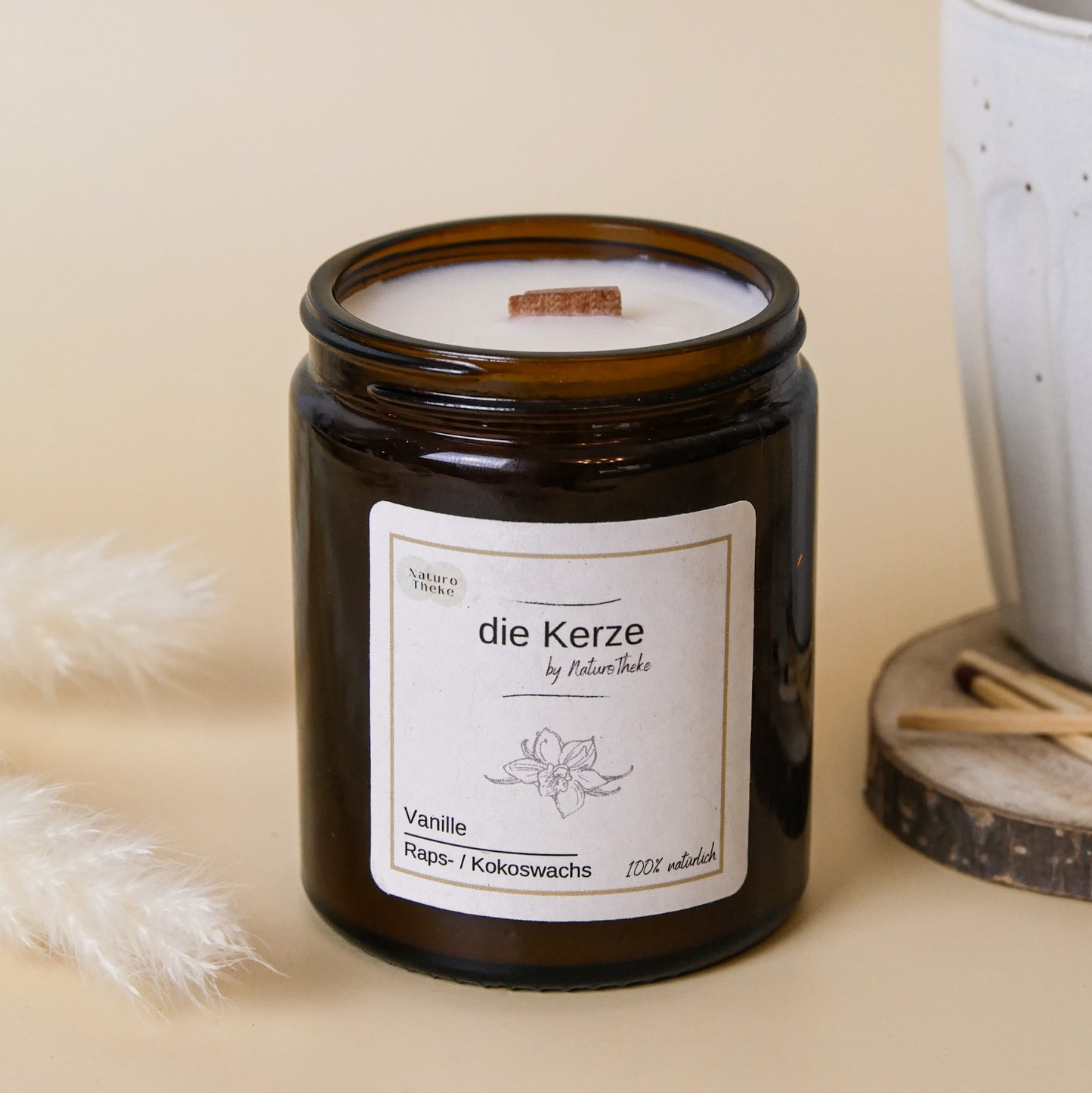 Kerze im Tiegel + Geschenkbox - Vanille