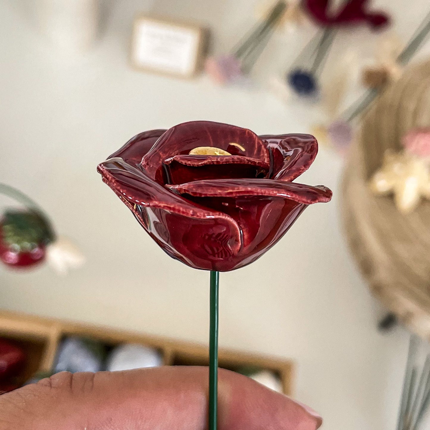 Rose – Keramikblume