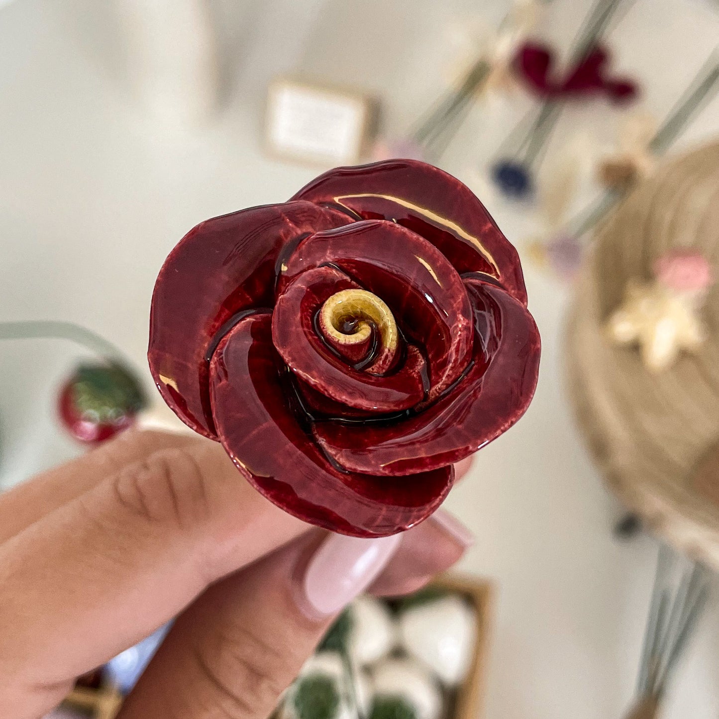 Rose – Keramikblume