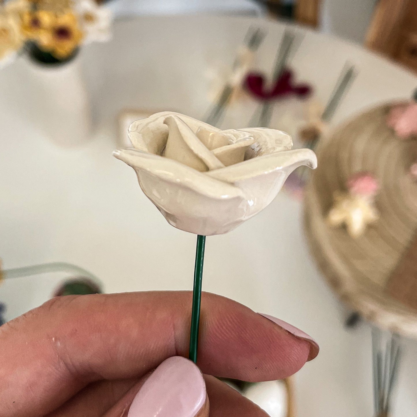 Rose – Keramikblume