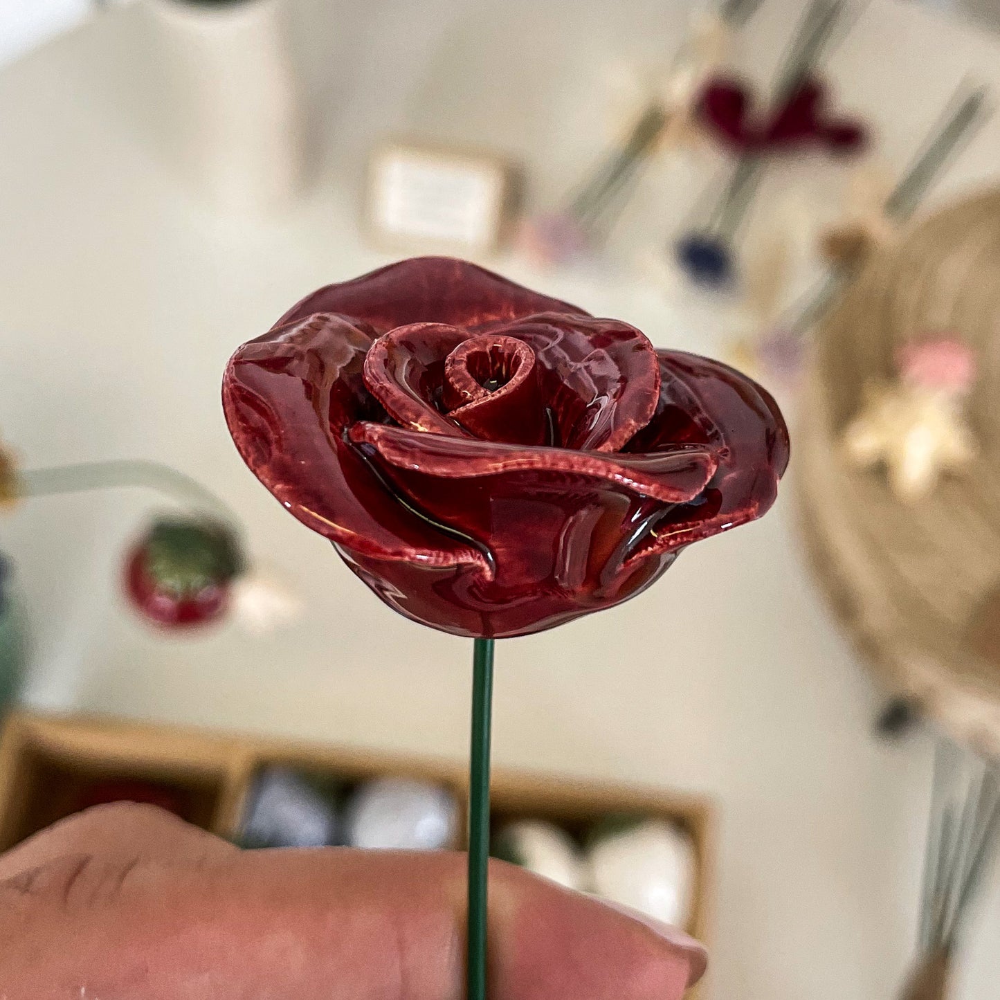 Rose – Keramikblume