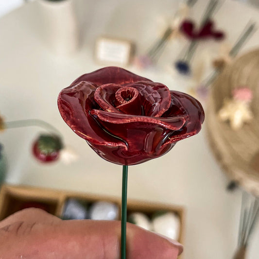 Rose – Keramikblume