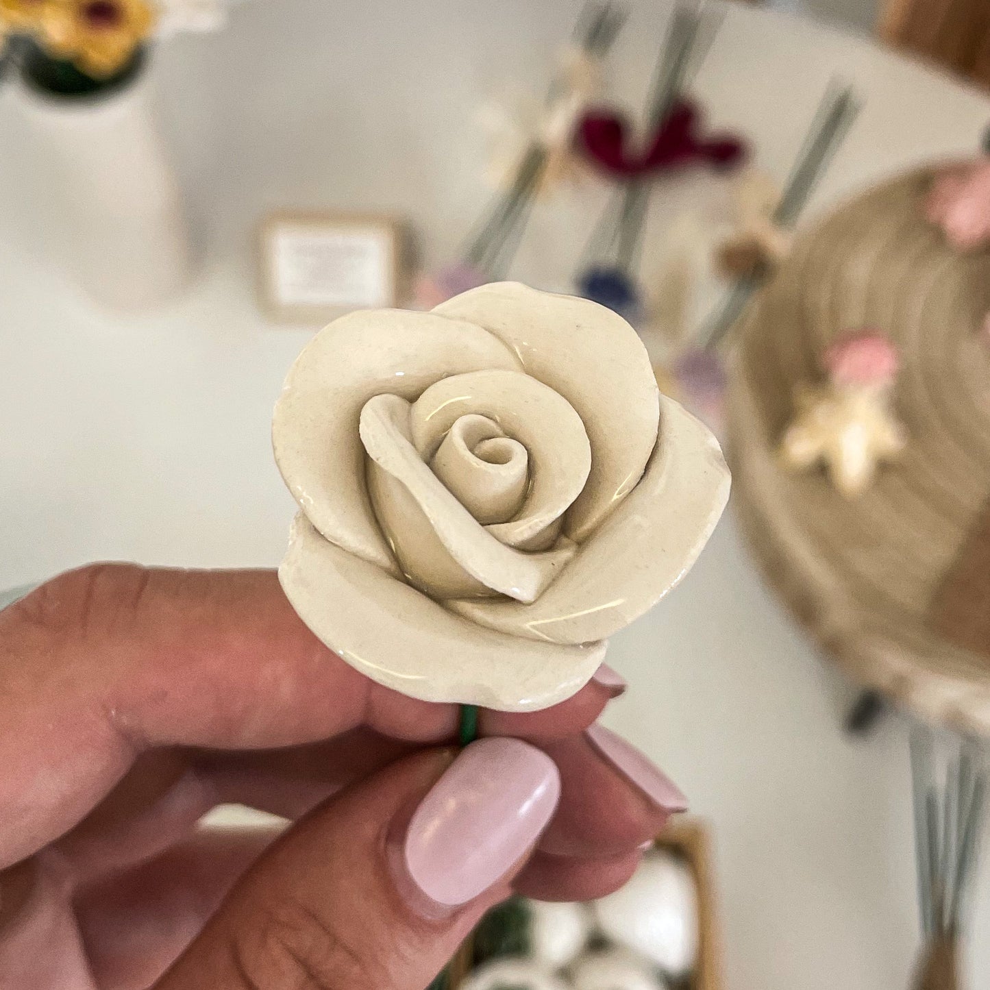 Rose – Keramikblume
