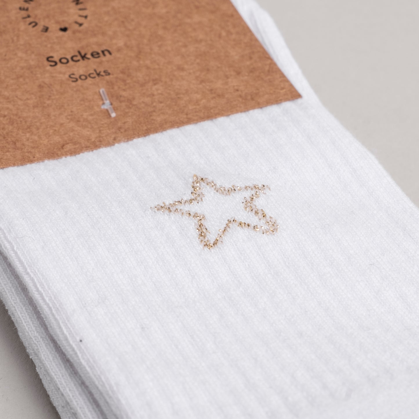 Socken weiß Stern
