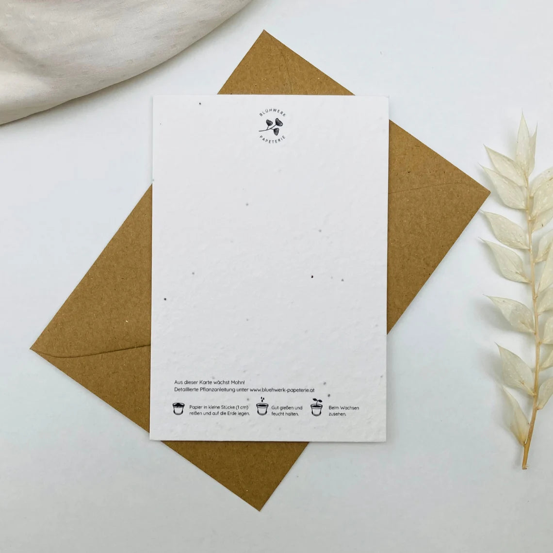 Einpflanzbare Karte aus handgemachtem Saatpapier | Ich liebe dich Ballon