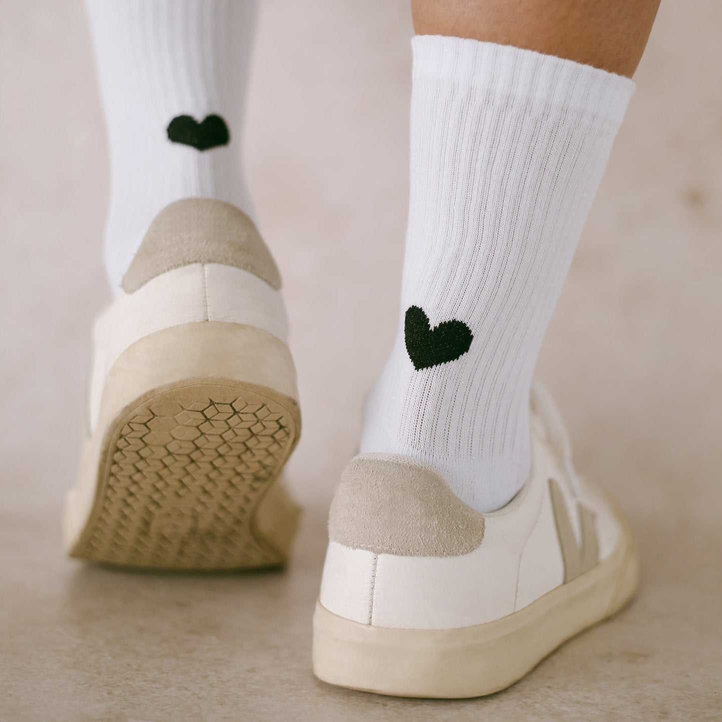 Socken Herz schwarz