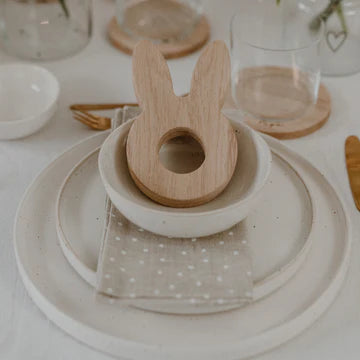 Eierbecher Hase aus Massivholz