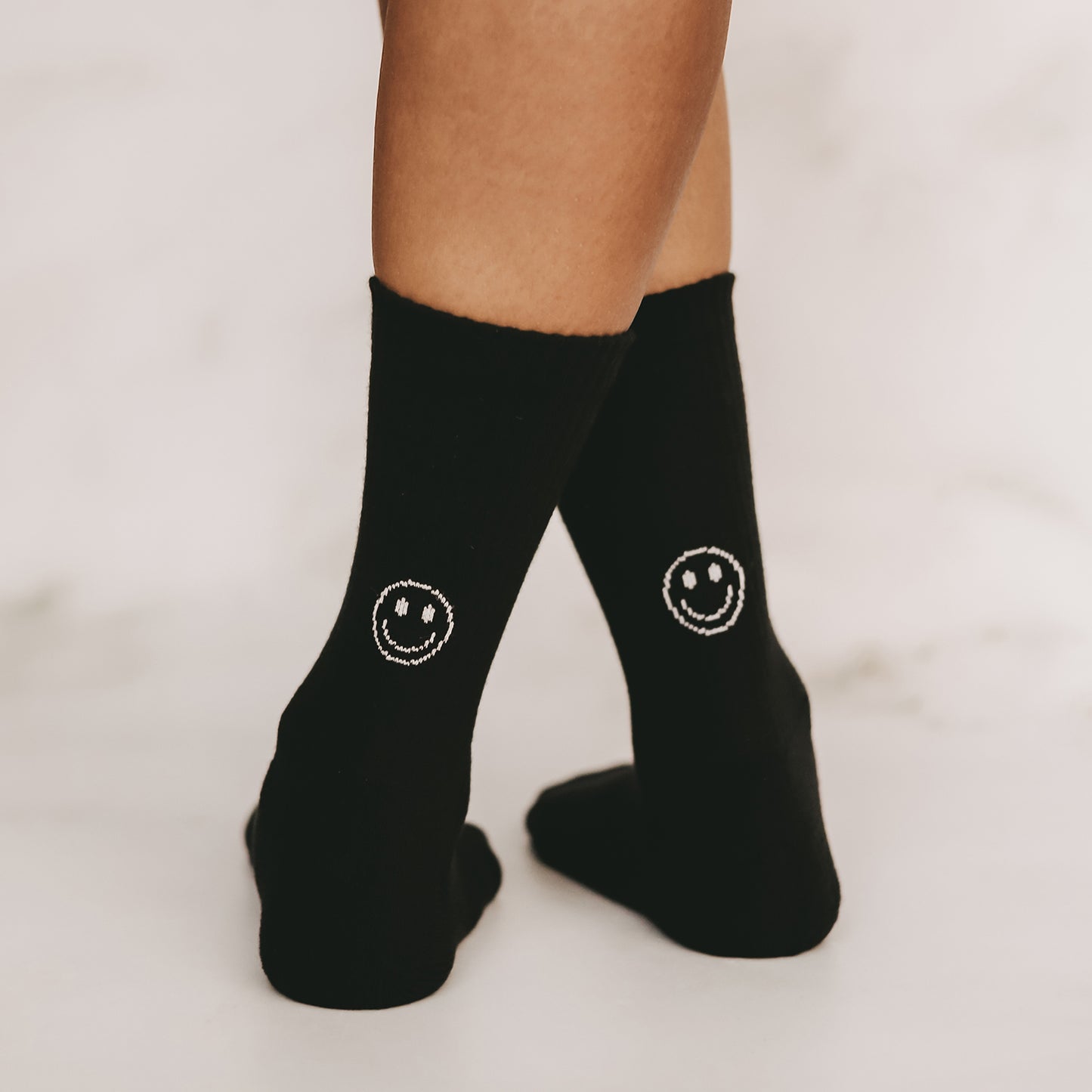 Socken schwarz Smiley
