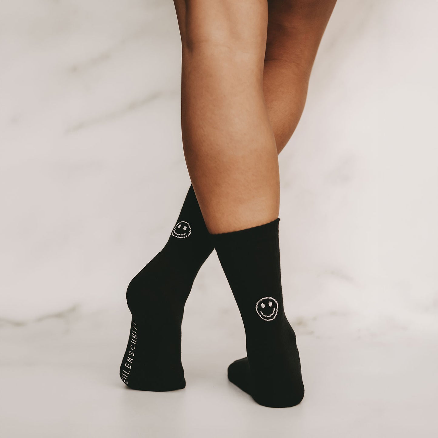 Socken schwarz Smiley