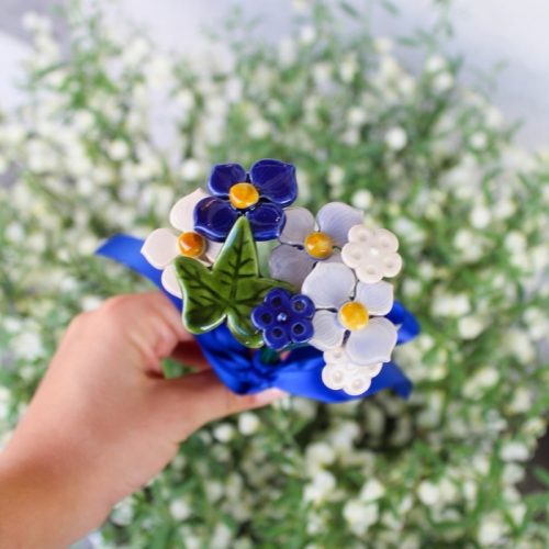 keramik blumenstrauß handgemacht