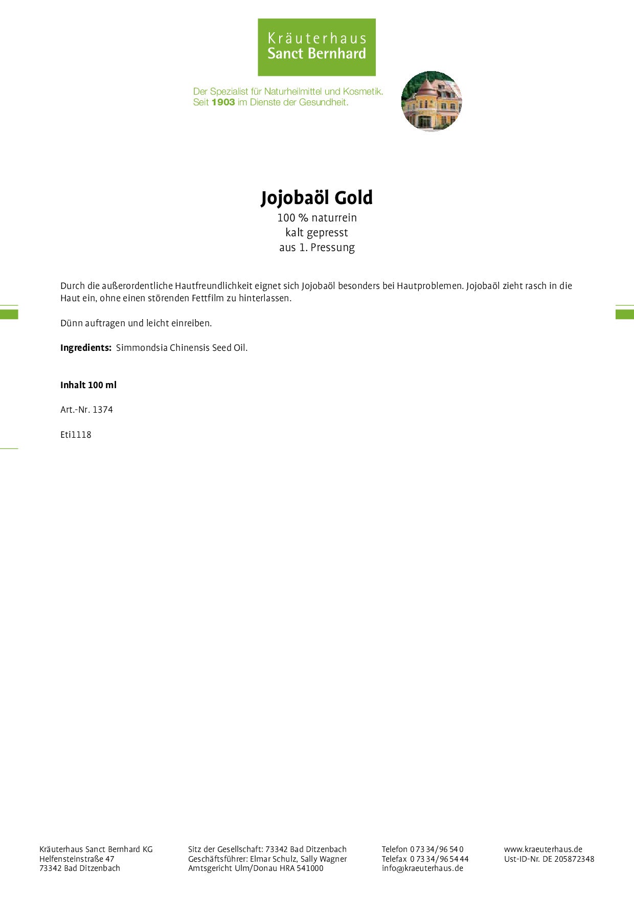 Jojoba-Öl LSF 6