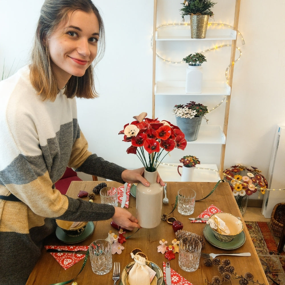 Mohnblume groß – Keramikblume
