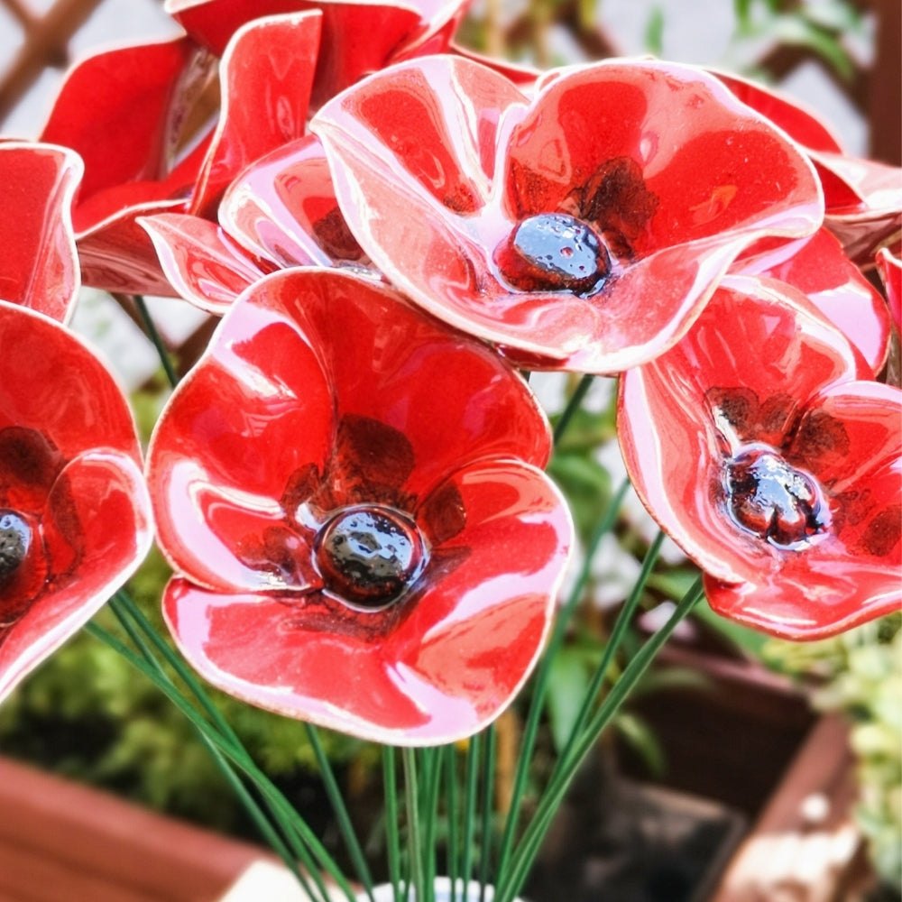 Mohnblume groß – Keramikblume