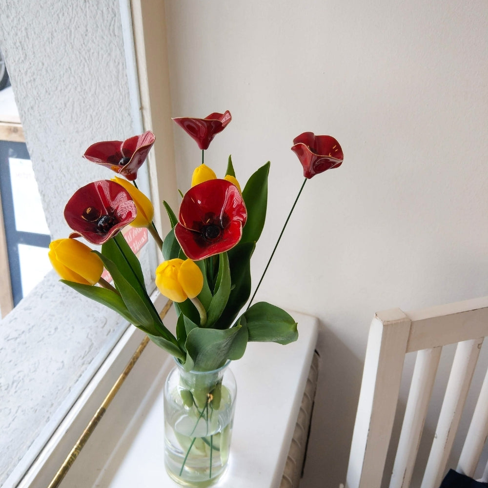 Mohnblume groß – Keramikblume