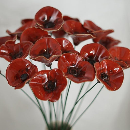 Mohnblume groß – Keramikblume