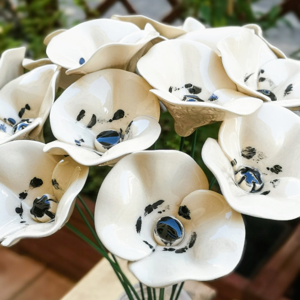 Mohnblume groß – Keramikblume