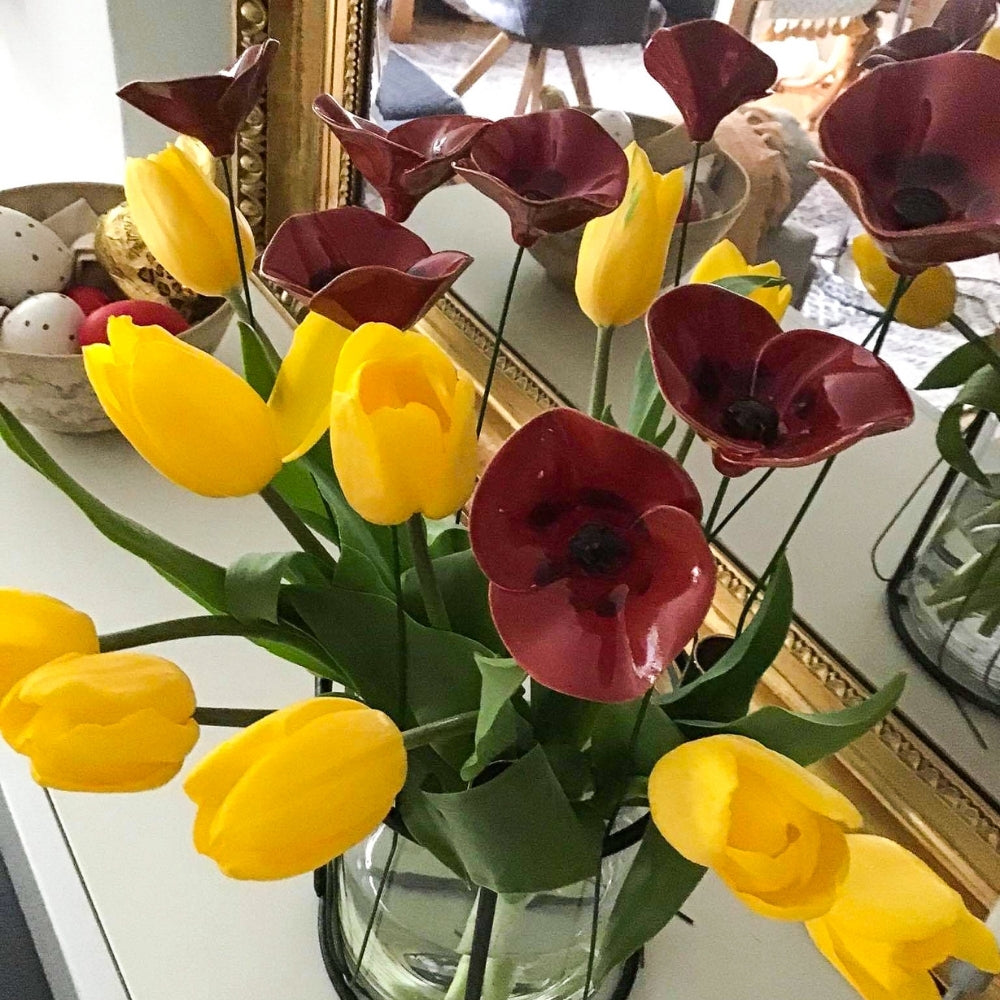 Mohnblume groß – Keramikblume