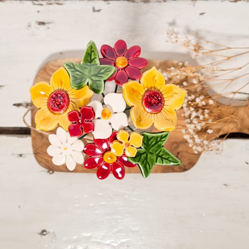 handgemachte Blumensträuße aus Keramik