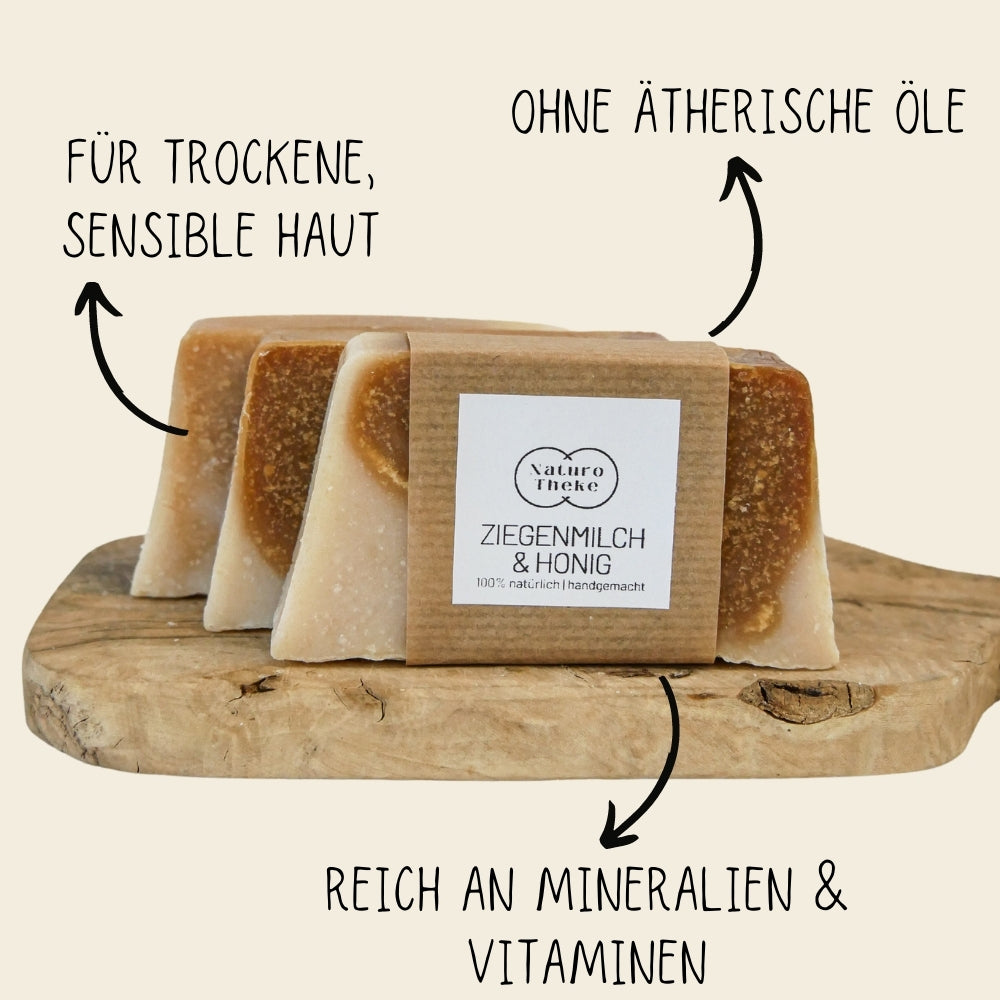 Ziegenmilch und Honig Naturseife